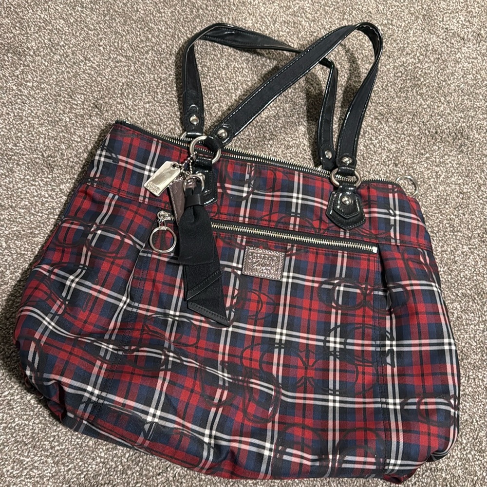 Coach Poppy Tartan Shoulder Bag - RARE!